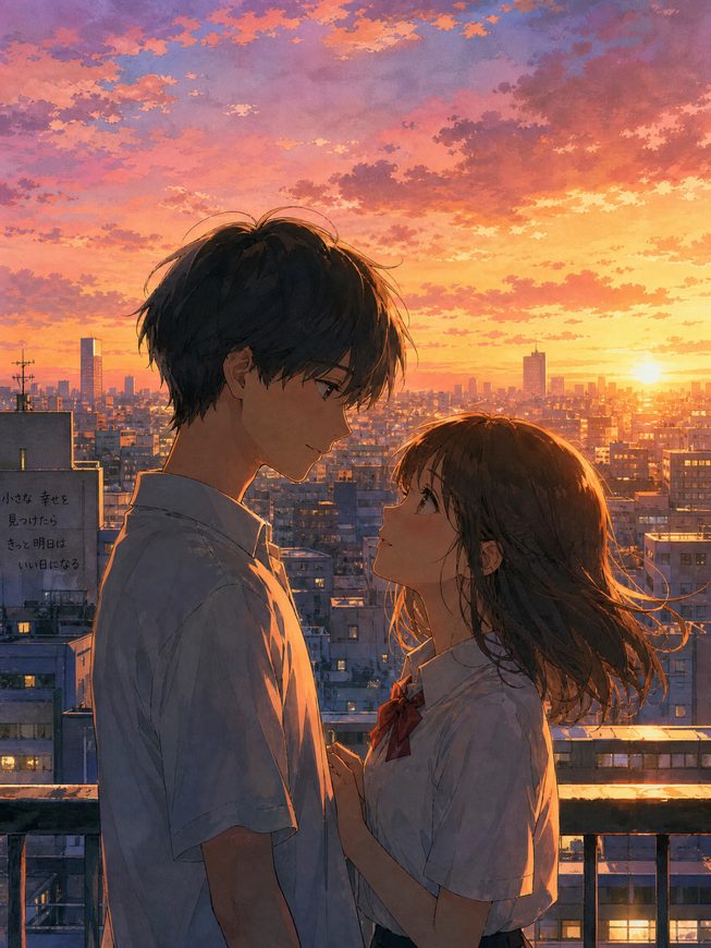 双飞-夕阳之约·短动漫 青春爱恋篇